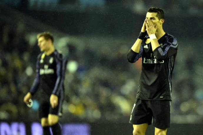 Cristiano Ronaldo lamenta la eliminación de la Copa del Rey. 