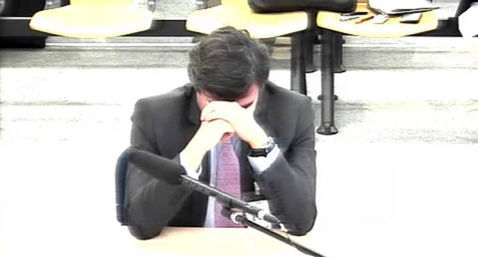 José Antonio Sáenz Jiménez rompe a llorar durante su declaración en el juicio del caso Gürtel