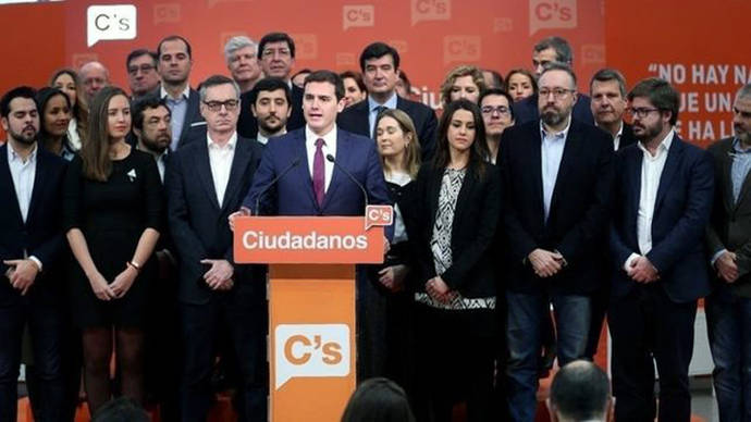 Rivera, durante la presentación de su candidatura para liderar Ciudadanos