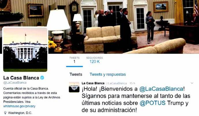La Casa Blanca ya tuitea en español