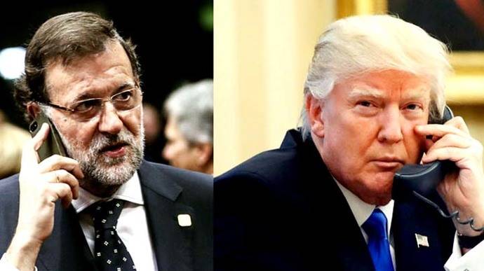 Trump promete una 'cooperación estrecha' con Rajoy y pide fondos para la OTAN