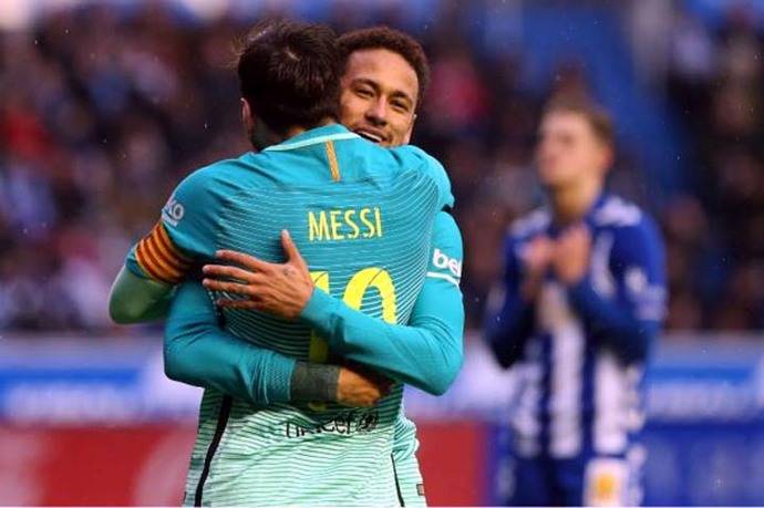 Messi anotó uno de los seis goles.  