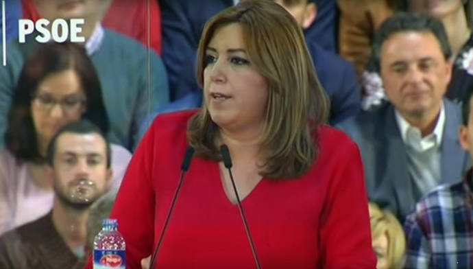 Susana Díaz en el acto celebrado en Madrid al que han asistido cientos de alcaldes