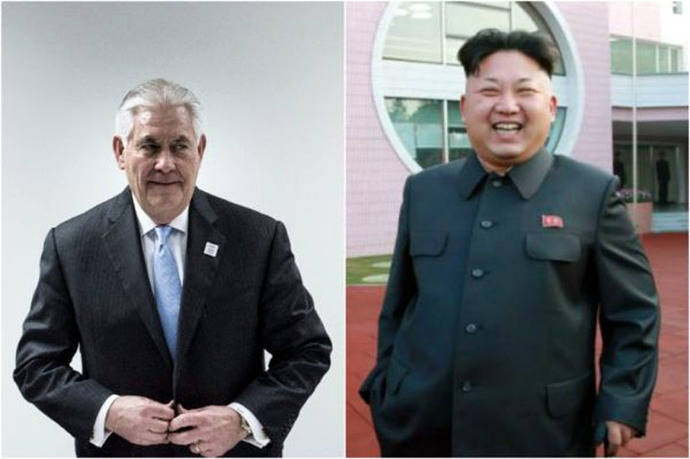 Rex Tillerson, secretario de Estado de EE. UU. / Kim Jong-un, líder de Corea del Norte. 