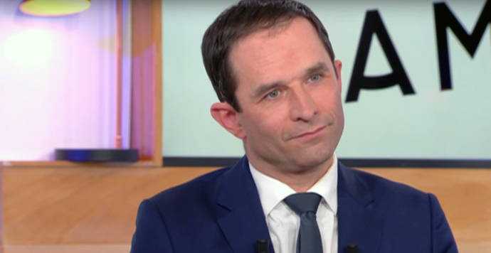 El candidato de los socialistas a las presidenciales francesas de abril y mayo, Benoît Hamon 