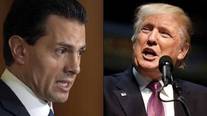Donald Trump, presidente de Estados Unidos, Enrique Peña Nieto, su par de México. 