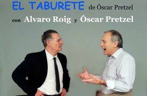 Oscar Pretzel y Álvaro Roig son los actores que ponen en pie la obra de microteatro El taburete