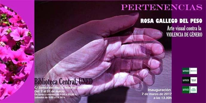 Rosa Gallego expone su obra artística contra la violencia de género en la UNED