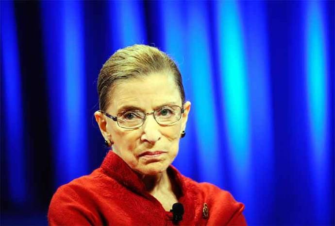 La jueza de la Corte Suprema de Estados Unidos Ruth Bader Ginsburg 