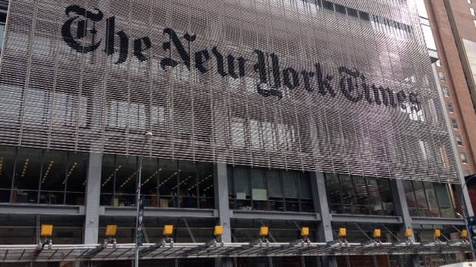 Fachada de la sede de The New York Times