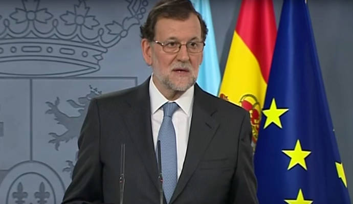 Mariano Rajoy, durante su última comparecencia en La Moncloa