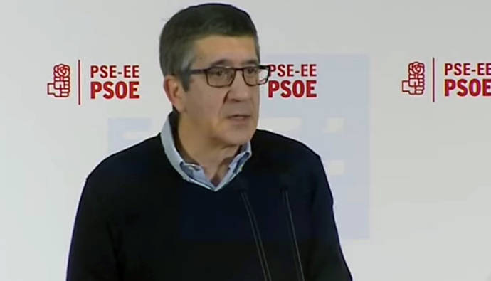 El candidato a la secretaría general del PSOE Patxi López