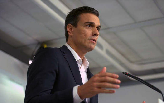 Pedro Sánchez, en Ferraz, en una imagen de archivo