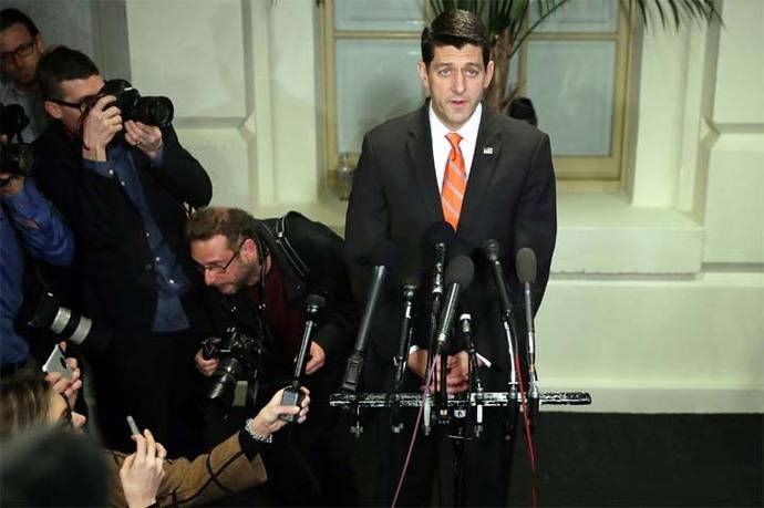 El presidente de la Cámara de Representantes, Paul Ryan. 