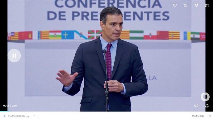 El jefe de Gobierno durante la Conferencia de Presidentes  Autonómico (captura de pantalla) 