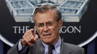 Donald Rumsfeld en imagen de archivo