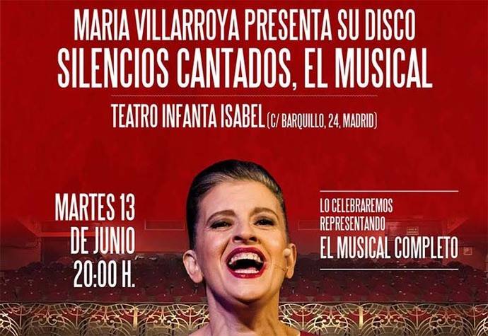 María Villarroya interpreta 'Silencios Cantados El Musical' en el Teatro Infanta Isabel