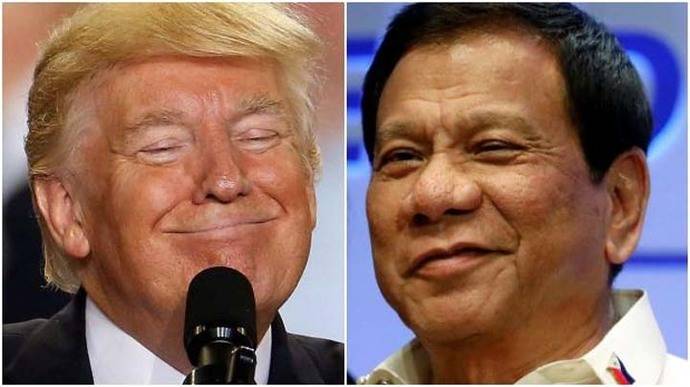El presidente de Estados Unidos Donald Trump y el mandatario de Filipinas Rodrigo Duterte