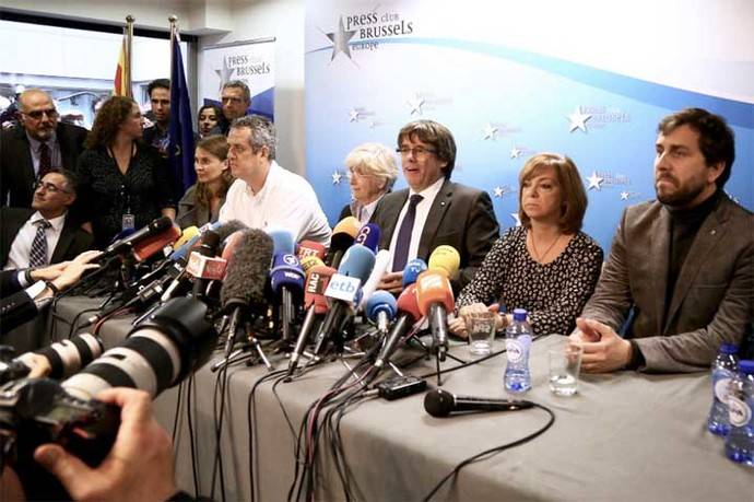 Carles Puigdemont en rueda de prensa desde Bélgica sobre su futuro y perspectivas de Cataluña 