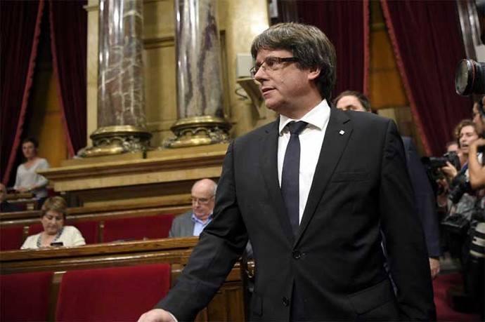 Carles Puigdemont fue citado a a declarar el jueves y el viernes como investigados en la Audiencia Nacional de Madrid.