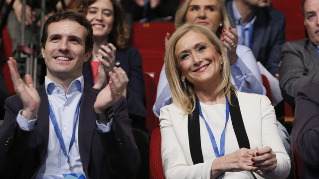 Pablo Casado y Cristina Cifuentes, durante un acto.