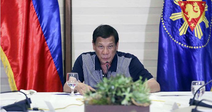 El presidente de Filipinas, Rodrigo Duterte