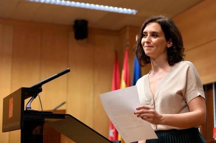 La candidata del PP a la Comunidad de Madrid, Isabel Díaz Ayuso