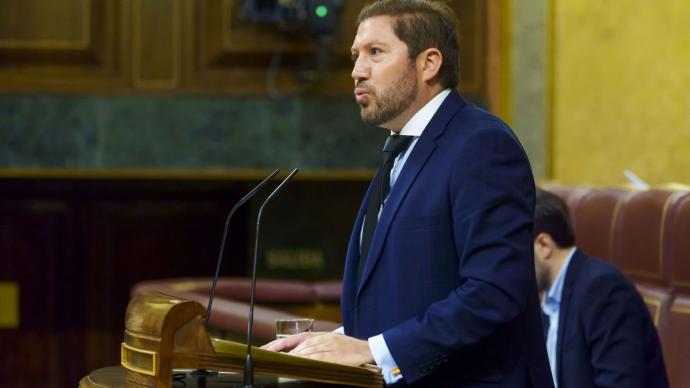 El exdiputado de Vox Carlos Hugo Fernández-Roca Suárez, en la tribuna del Congreso. Pool - Archivo