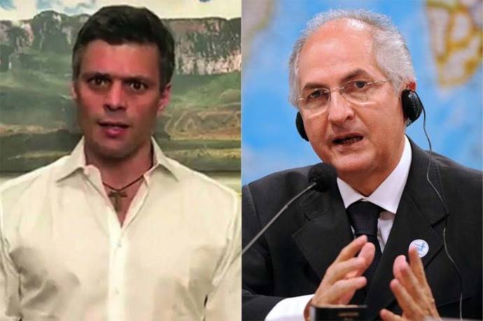 López (i) y Ledezma en imagen de archivo