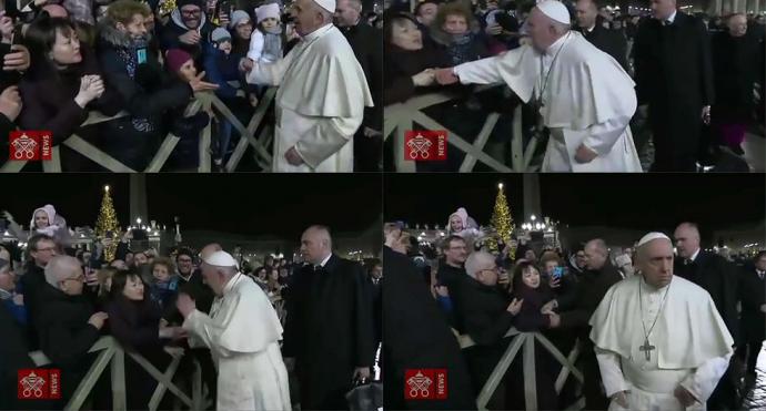 El papa Francisco se disculpa por haber “perdido la paciencia” con mujer que le agarró bruscamente