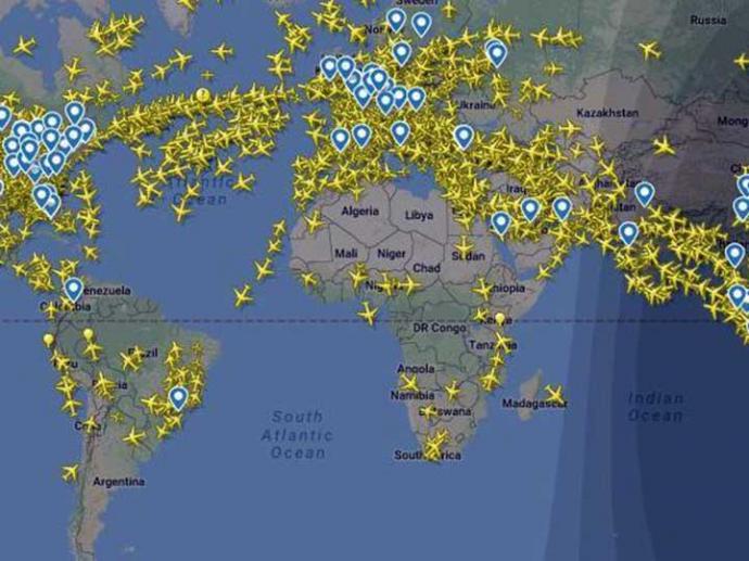 ¿Cuantos aviones caben en el aire?