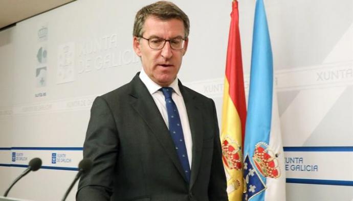 El presidente de la Xunta de Galicia, Alberto Núñez Feijoo