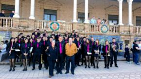 Sevilla acogió la música de la Banda Joven de Marcilla en un encuentro cultural sin precedentes