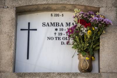 Tumba de Samba Martine, en el Cementerio Sur de Madrid OLMO CALVO