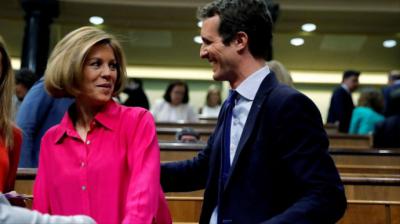 María Dolores de Cospedal y Pablo Casado, en una imagen de archivo. EFE