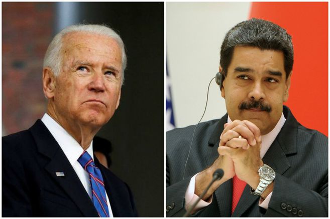 Joe Biden y Nicolás Maduro