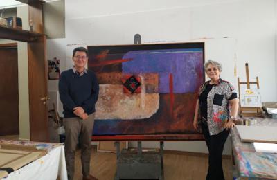 El Museo de los Pizarro adquiere una pintura de ANA QUERAL, pintora mexicana en España