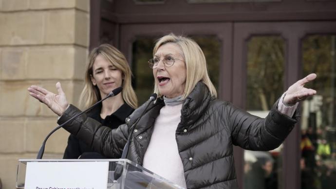 Rosa Díez en un acto del grupo Libres e Iguales en Bilbao en 2019. H. Bilbao / Europa Press