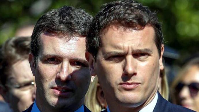 Albert Rivera y Pablo Casado, en una imagen de archivo. 