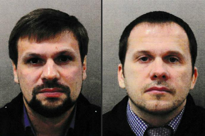 Ruslan Boshirov (izquierda) y Alexander Petrov (derecha) son los principales sospechosos del ataque a los Skripal realizado en marzo de 2018 en Reino Unido.