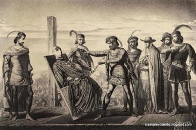 Litografía de La farsa de Ávila, Un acto teatral que reflejaba el 