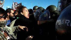 Violentos incidentes durante la huelga general en Argentina