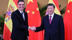 El presidente del gobierno español Pedro Sánchez y el líder supremo de China Xi Jinping