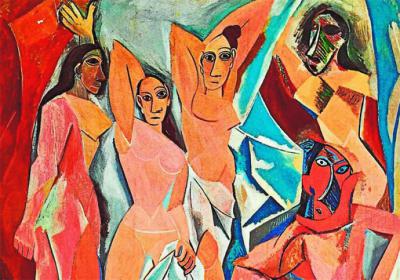 “Les demoiselles D´Avignon“, (1907) cuadro que marcó el comienzo del periodo africano o Protocubismo, en Picasso