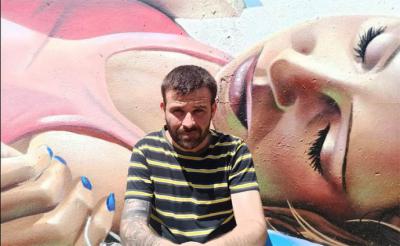 El muralista e ilustrador malagueño Eduardo Luque Puertas, conocido por su nombre artístico Lalone