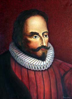 Cervantes. Pintura de E. Pedrero