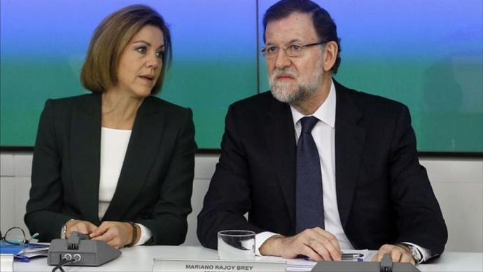 María Dolores de Cospedal y Mariano Rajoy en una imagen de archivo