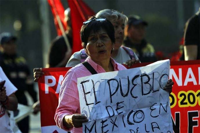 Marchas en México por la Ley de Seguridad del gobierno de ese país. 
