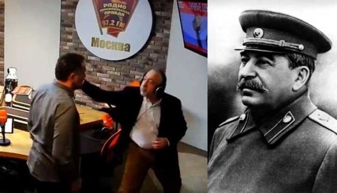 Periodistas pelean al discutir sobre Stalin y la II Guerra Mundial (Foto: Captura)