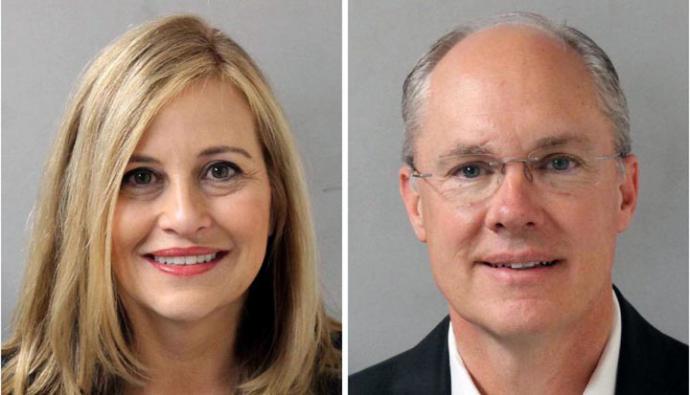 Megan Barry y su guardaespaldas y amante Robert Forrest.